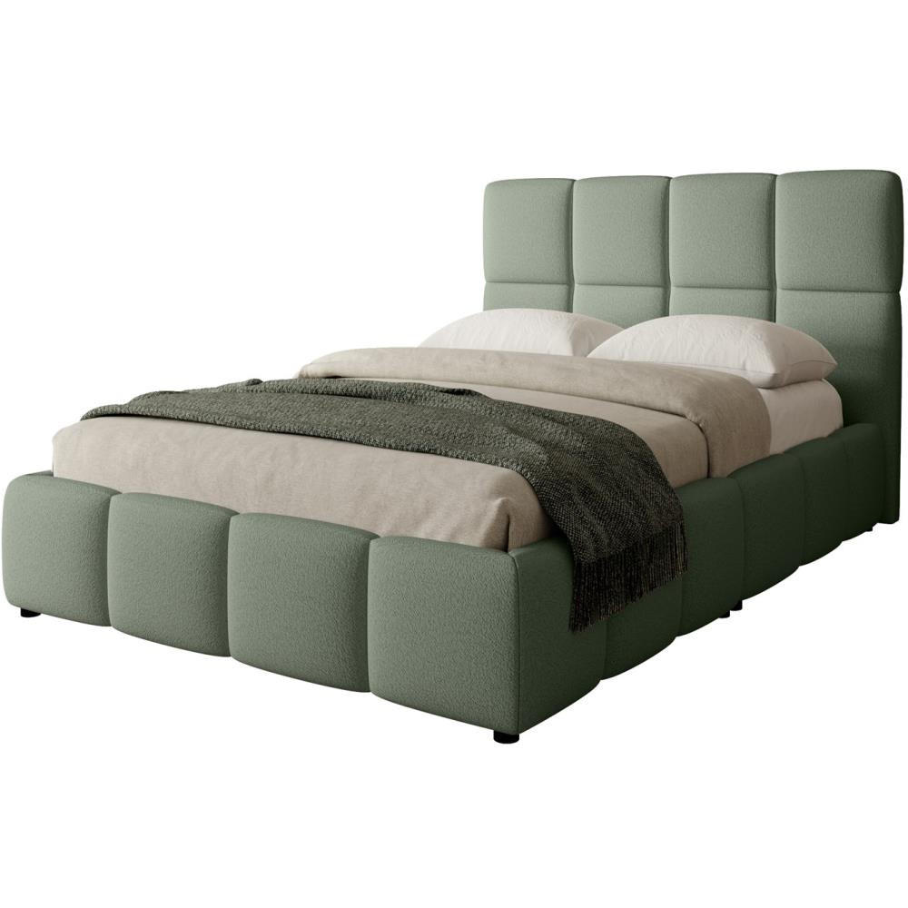 POLSTERBETT Nostro mit Bettkasten 160x200 cm grün - Schwarz/Grün, Textil (160/200cm) - Beautysofa