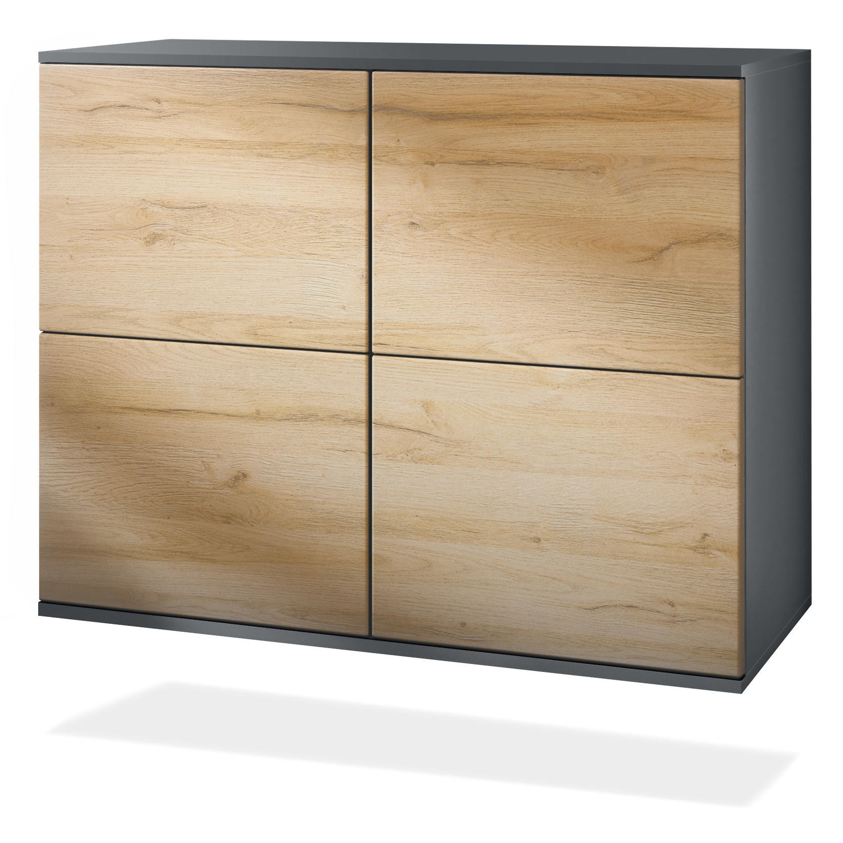 KOMMODE Rova Eiche Natur - Eichefarben, Holzwerkstoff (92.5/73.5/35cm) - Vladon