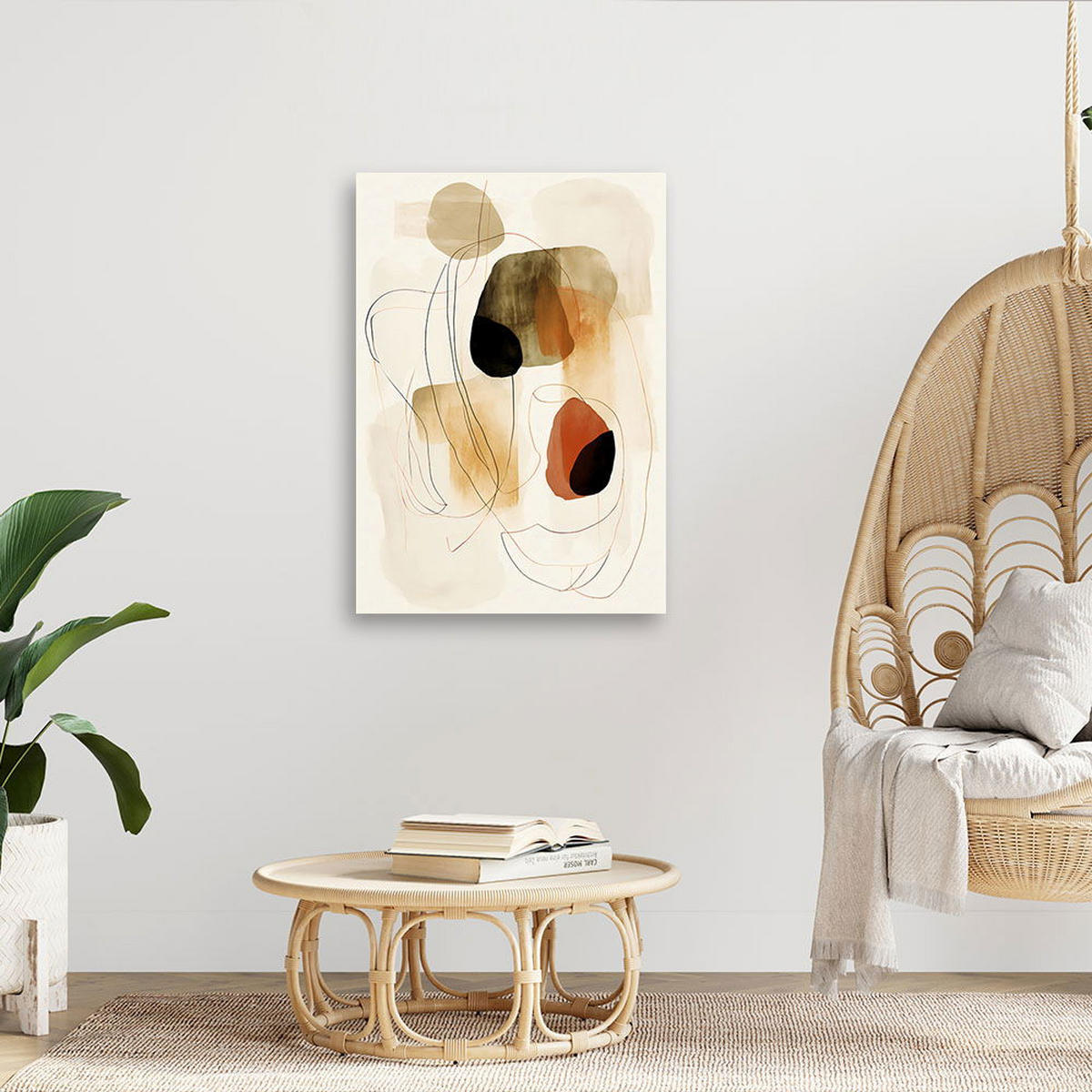 KUNSTDRUCK Beige 70/100 cm - Beige, Textil (70/100cm) - KUNSTLOFT