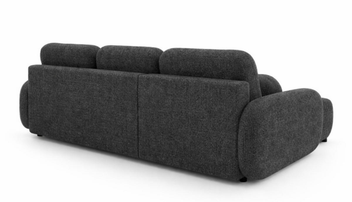 ECKSOFA Anthrazit KOMA Mit Schlaffunktion - Schwarz/Grau, Textil (228/147cm) - Sepro Meble