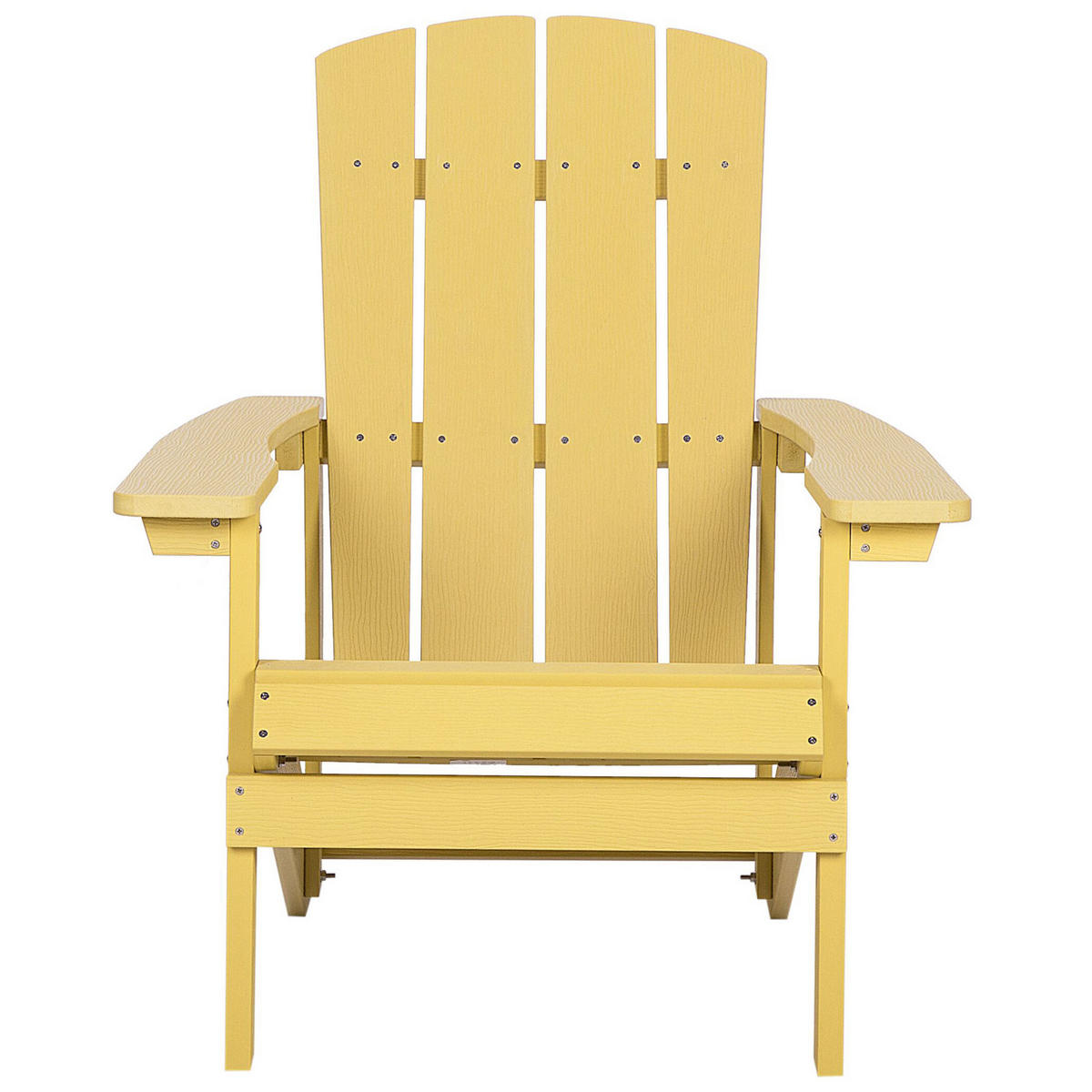 GARTENSTUHL Kunstholz gelb Adirondack - Goldfarben, Kunststoff (75/88/88cm) - Beliani