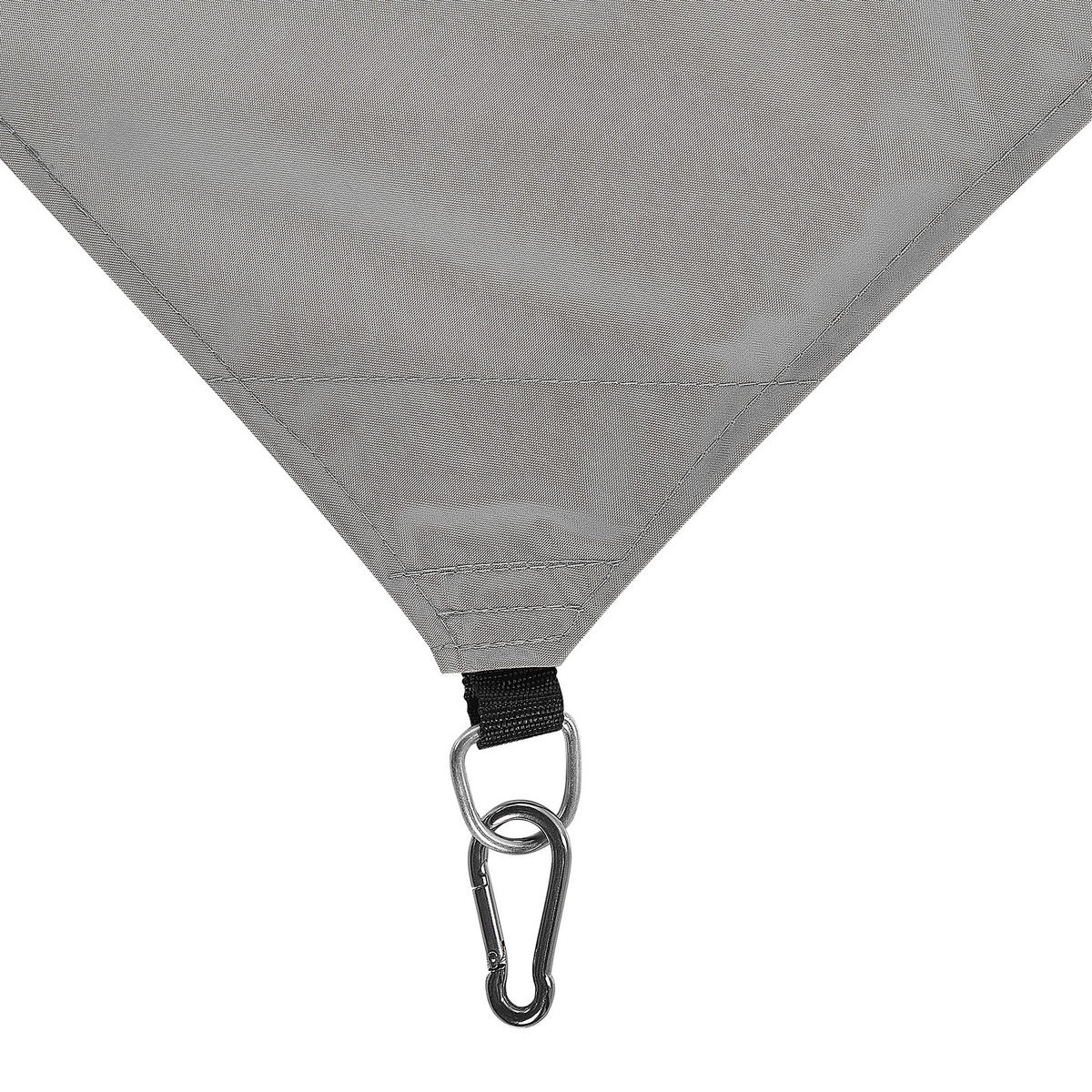 SONNENSEGEL grau quadratisch 300/300 cm Lukka - Grau, Kunststoff (300/300cm) - Beliani