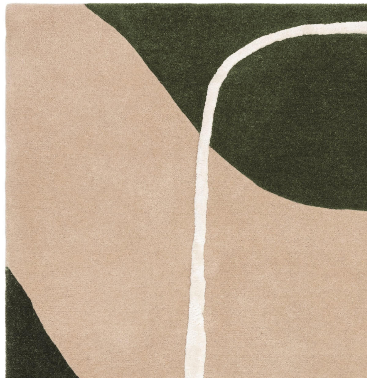 TEPPICH modern handgetuftet Wolle KATO Grün 160 x 230 cm - Grün, Naturmaterialien (160/230cm) - Novatrend