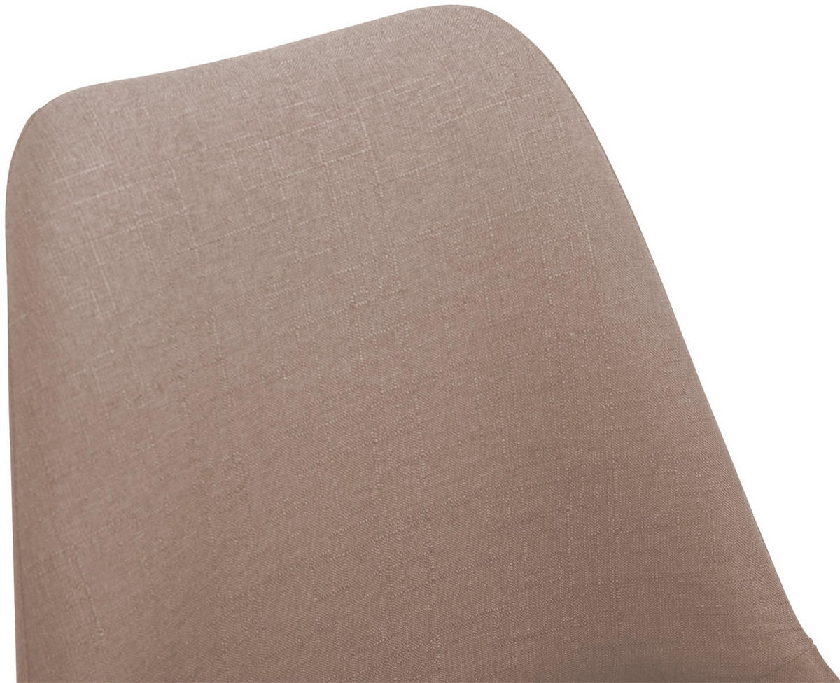 DREHSTUHL Stoff taupe - Taupe/Schwarz, Textil/Metall (48/76/57cm) - CLP