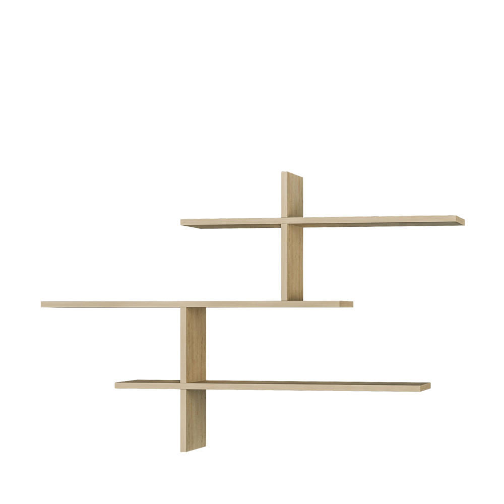 WANDREGAL aus Holz L123cm - Lio - Klares Holz - Eschefarben, Holz (123/80/22cm) - Drawer