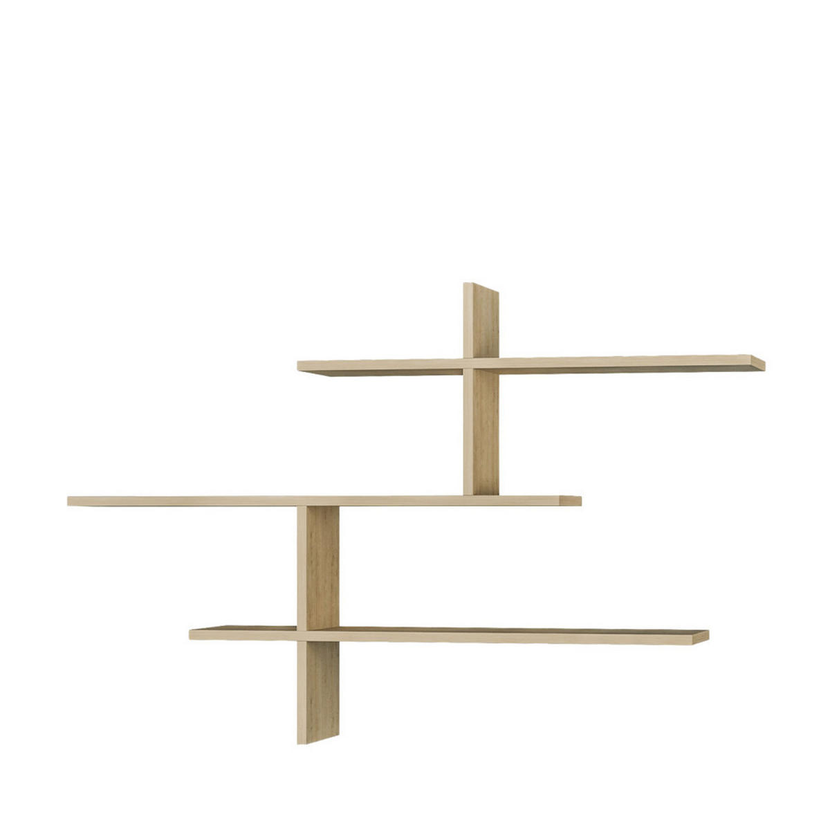 WANDREGAL aus Holz L123cm - Lio - Klares Holz - Eschefarben, Holz (123/80/22cm) - Drawer