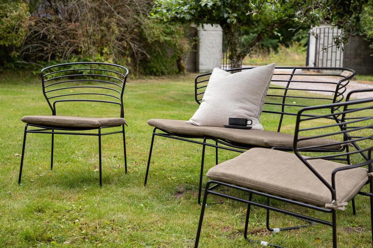 GARTENTISCHGRUPPE Schwarz - Schwarz, Holzwerkstoff - ebuy24