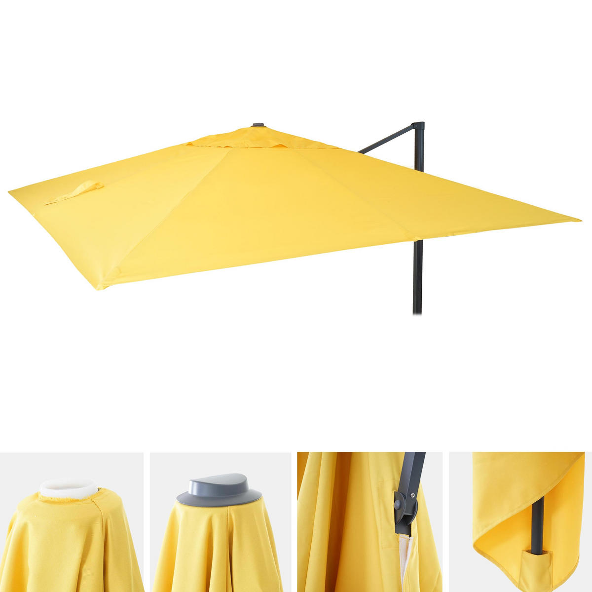 ERSATZ-BEZUG FÜR SCHIRM Gelb - Gelb, Textil (335/335cm) - MCW