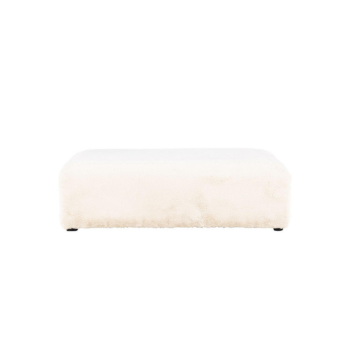 POUF, Davie, Beige, Stoff, 100 x 100 x 30 cm - Beige, Textil (100/30/100cm) - ebuy24