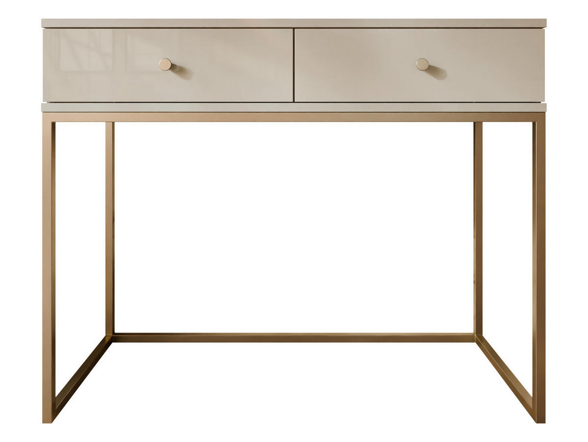 KONSOLENTISCH Esipix - Kaschmir/Goldfarben, Holzwerkstoff/Metall (40/100/80cm) - MIRJAN24