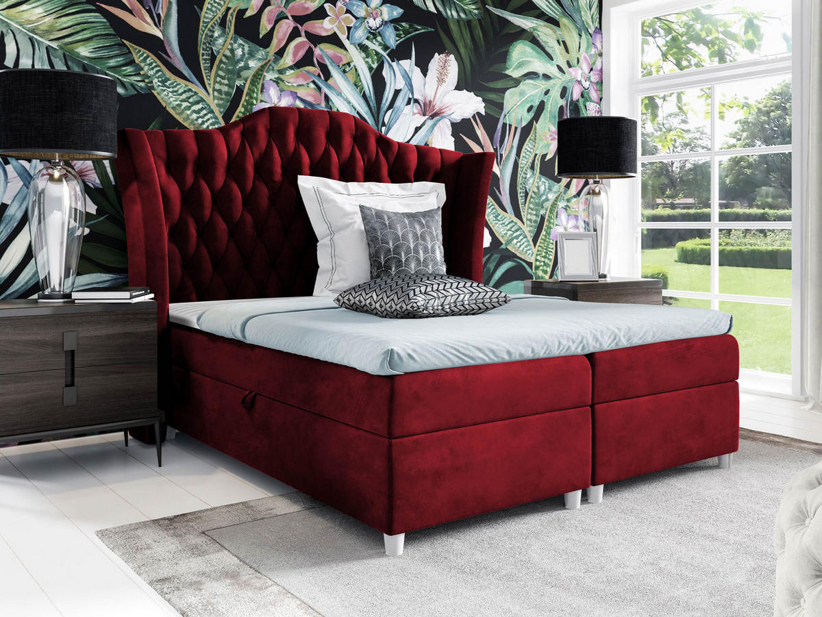 BOXBETT Colombo - Rot, Holz (180/200cm) - MIRJAN24