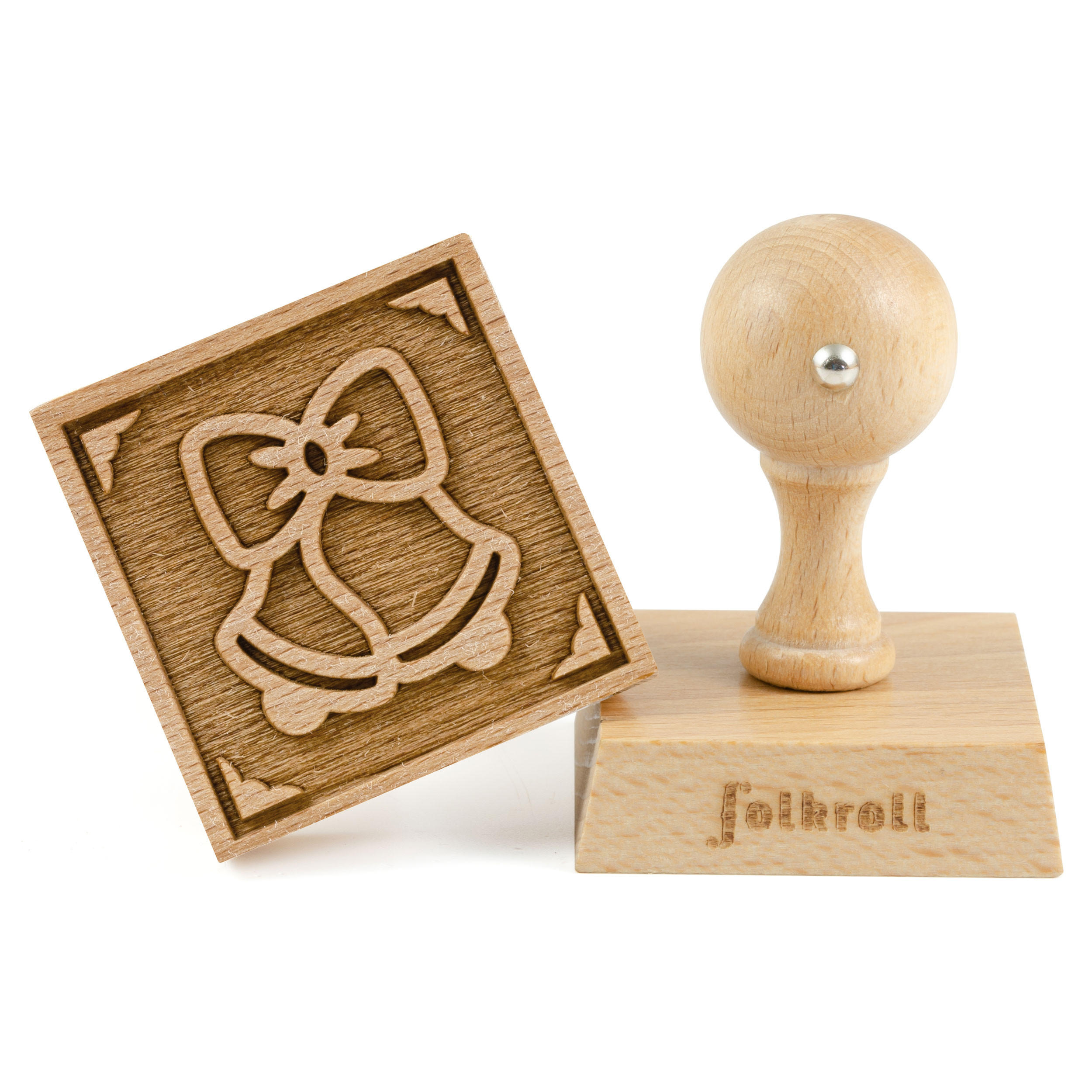 MOTIV-KEKSSTEMPEL Glocken, 55x55 mm, Buchenholz - Braun, Holz (5.5/7/5.5cm) - Folkroll