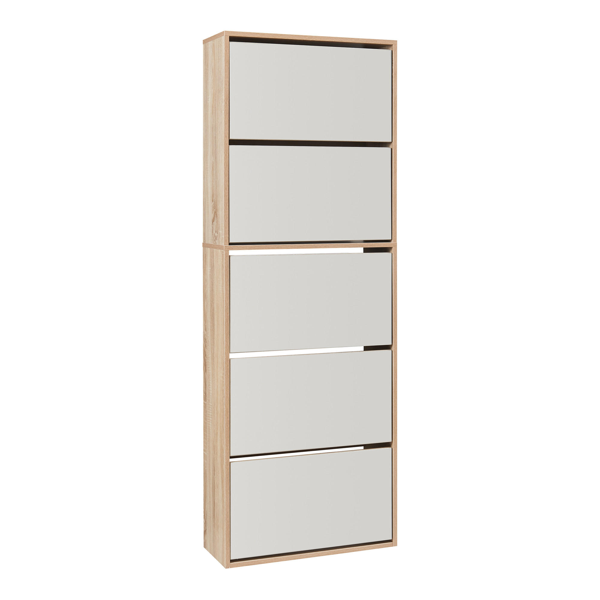 SCHUHKIPPER Lund - Sonoma Eiche, Holzwerkstoff (24/169/60cm) - [en.casa]