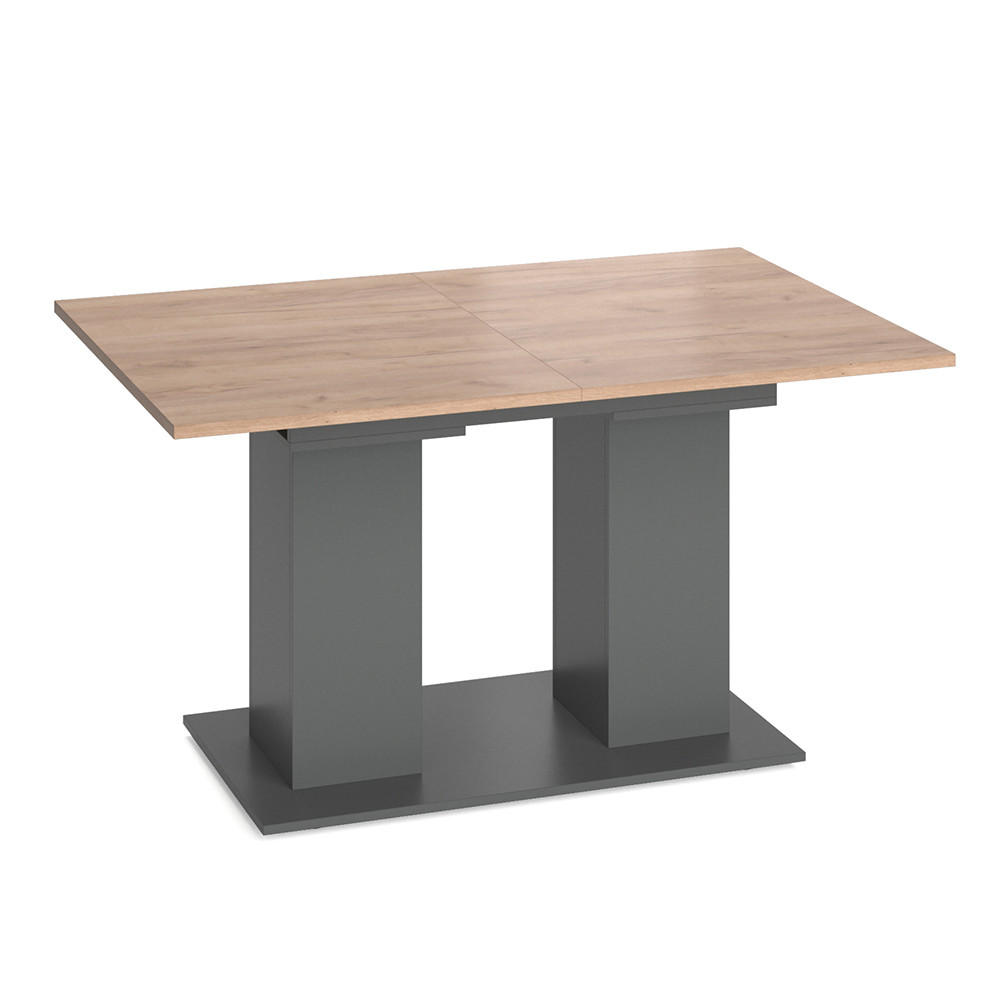 ESSTISCH Dix Anthrazit 140 x 90 cm - Honigeiche/Anthrazit, Holzwerkstoff (90/140/76cm) - Vicco