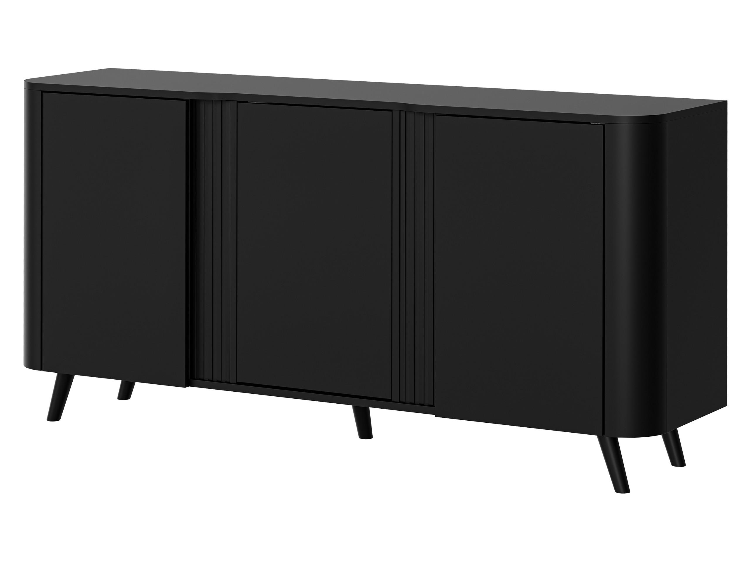 KOMMODE Volare 150 3D - Schwarz, Holzwerkstoff/Kunststoff (151/76/39cm) - MIRJAN24