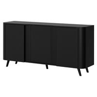 KOMMODE Volare 150 3D - Schwarz, Holzwerkstoff/Kunststoff (151/76/39cm) - MIRJAN24