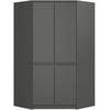 KLEIDERSCHRANK Graphit Grau 180/100/50 - Grau, Holzwerkstoff (100/180/50cm) - RAUMHIRSCH FURNITURE