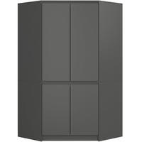 KLEIDERSCHRANK Graphit Grau 180/100/50 - Grau, Holzwerkstoff (100/180/50cm) - RAUMHIRSCH FURNITURE