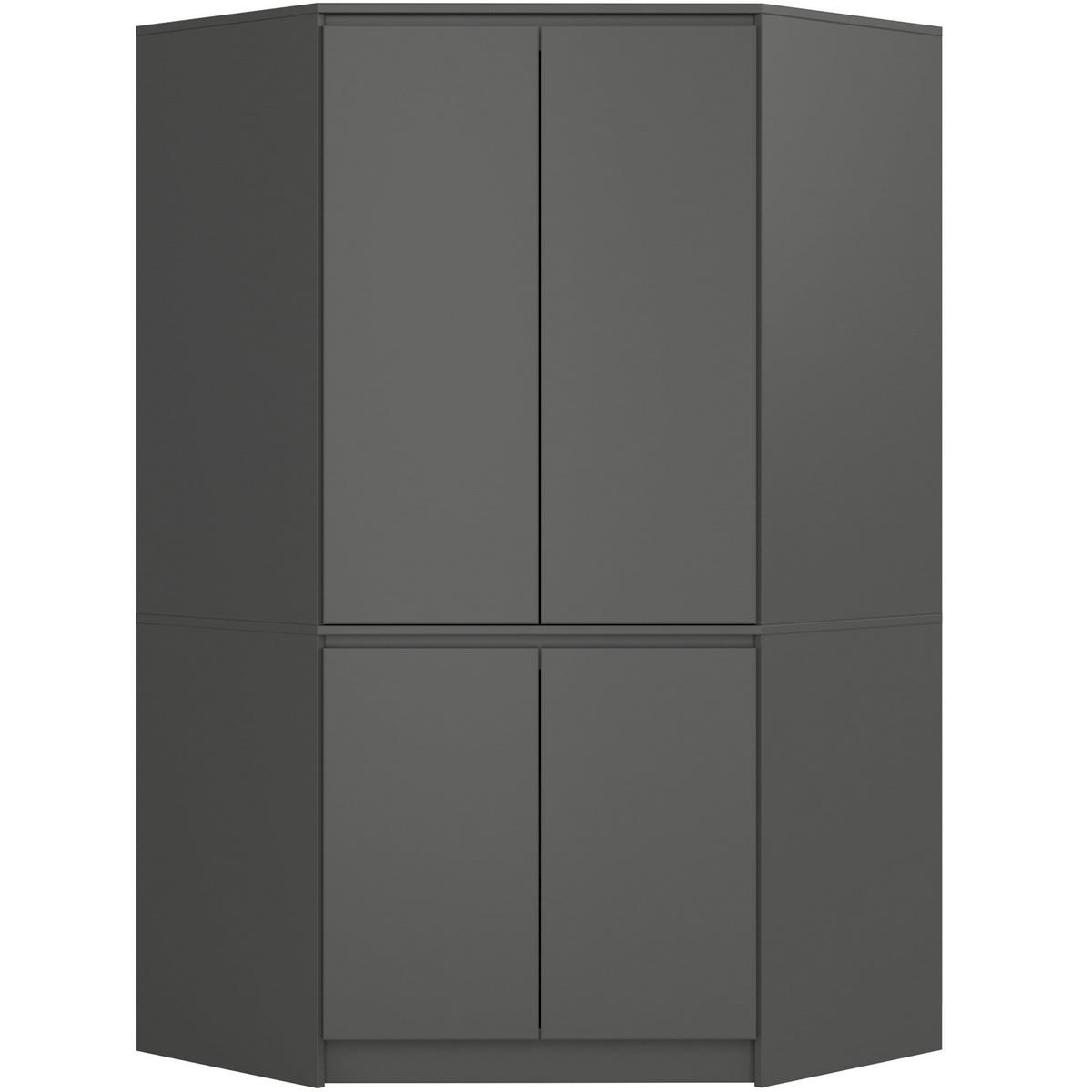 KLEIDERSCHRANK Graphit Grau 180/100/50 - Grau, Holzwerkstoff (100/180/50cm) - RAUMHIRSCH FURNITURE