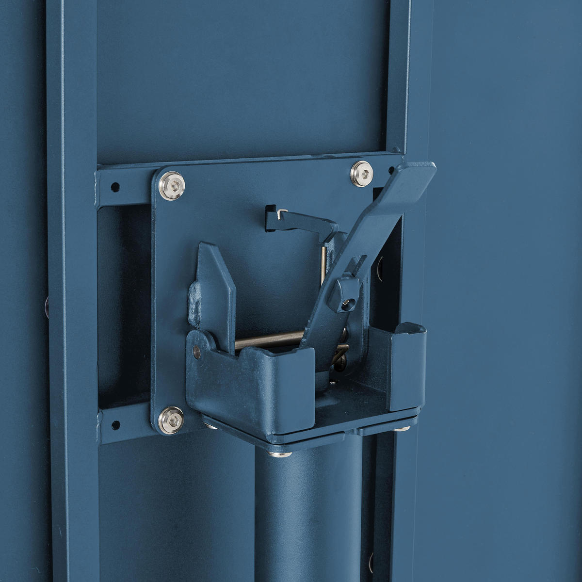 BISTROTISCH, Pazifikblau - Blau, Metall (70/70/72cm) - Oviala