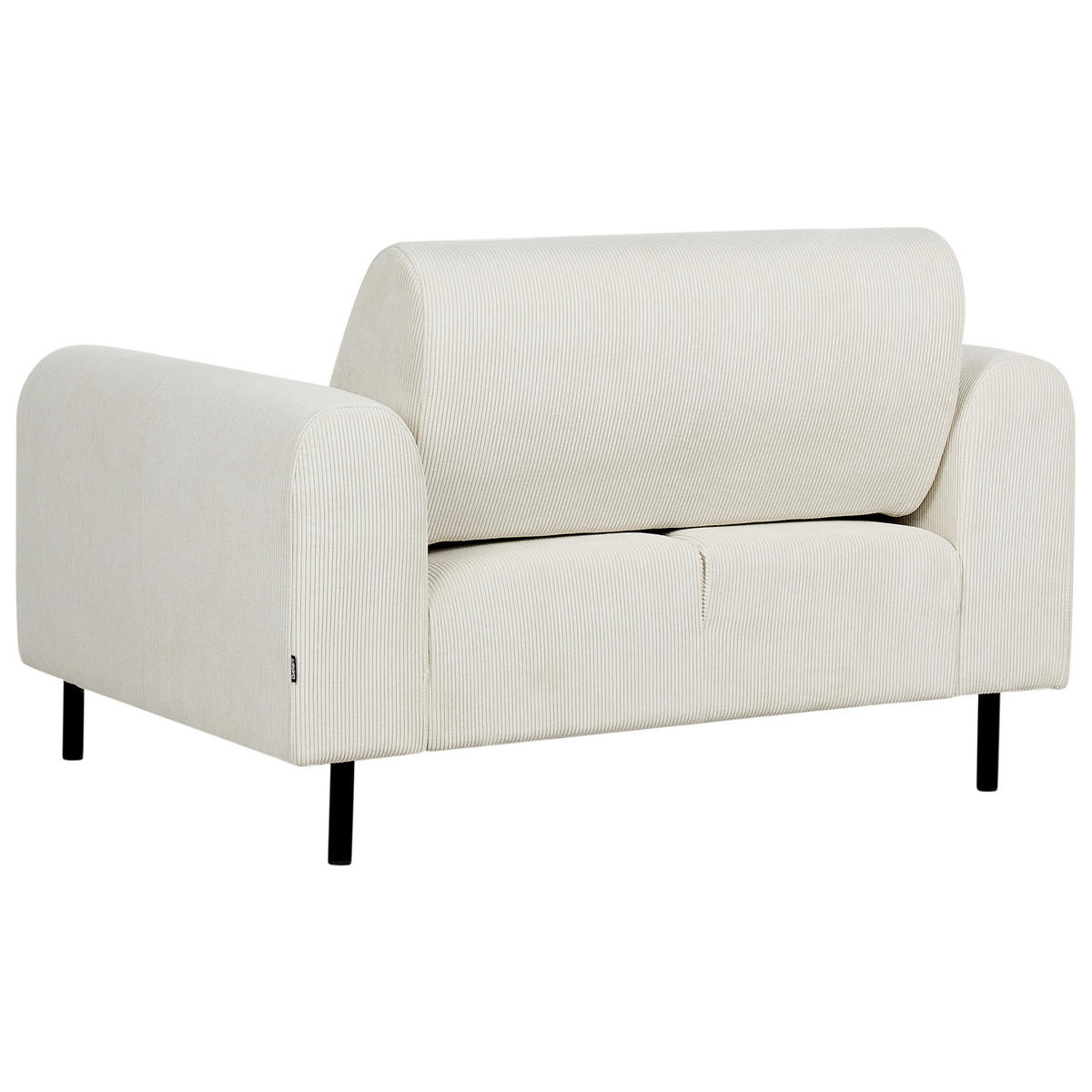 SESSEL Cremeweiß Askim - Creme/Schwarz, Textil (123/79/95cm) - Beliani