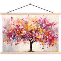 POSTER Aquarell - Baum - Kunst - Abstrakt 60x40 cm - Multicolor, Textil (60/40/0.15cm) - MuchoWow