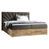 BOXBETT Wood 7 - Braun, Holz/Textil (160/200cm) - MIRJAN24