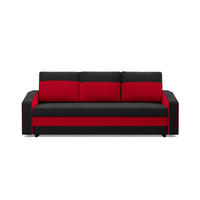 SOFA 3-SITZER MIT SCHLAFFUNKTION ORION, Schwarz + Marineblau - Multicolor, Textil (220/92/92cm)