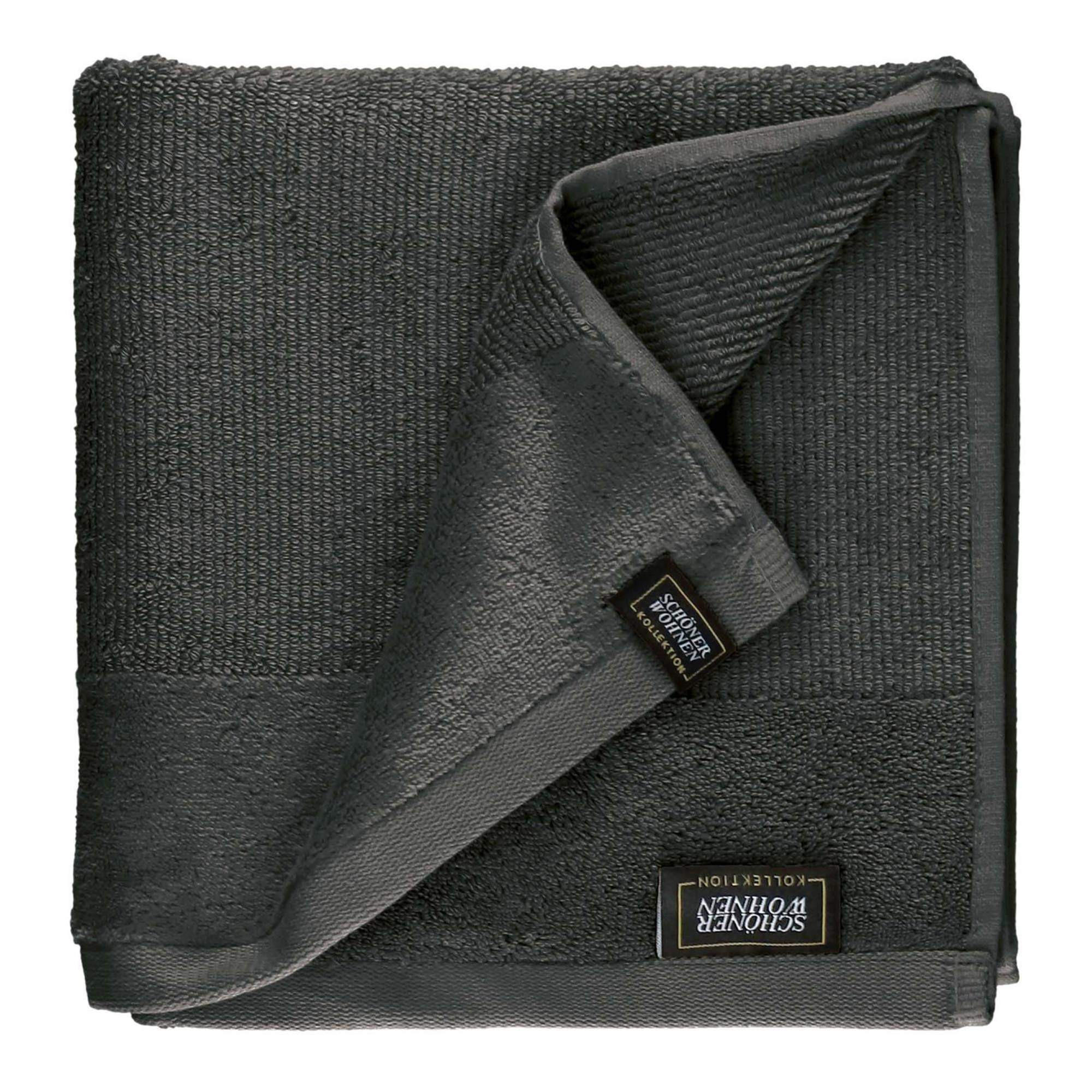 HANDTUCH SENSE - Anthrazit, Textil (50/100cm) - Schöner Wohnen
