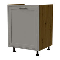 SPÜLENUNTERSCHRANK Salo D1ZA/60 Eiche Artisan / Dust Grey Matt 60 / 50 / 82cm - REJS Vollauszug - Eiche Artisan/Grau, Holz/Holzwerkstoff (60/82/50cm) - Feldmann-Wohnen