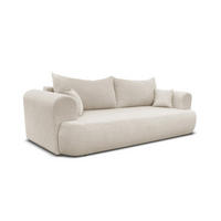 SCHLAFSOFA BRAVO 247/90 in Bouclé Creme - Creme, Holz/Holzwerkstoff (247/69/90cm) - Deine Möbel 24