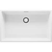 SPÜLBECKEN London Slim, 2-er set Weiß 76/47 cm 1 Becken + Ablauf-Set ab 80er Unterschrank - Chromfarben/Weiß, Kunststoff (76/20/47cm) - Primagran