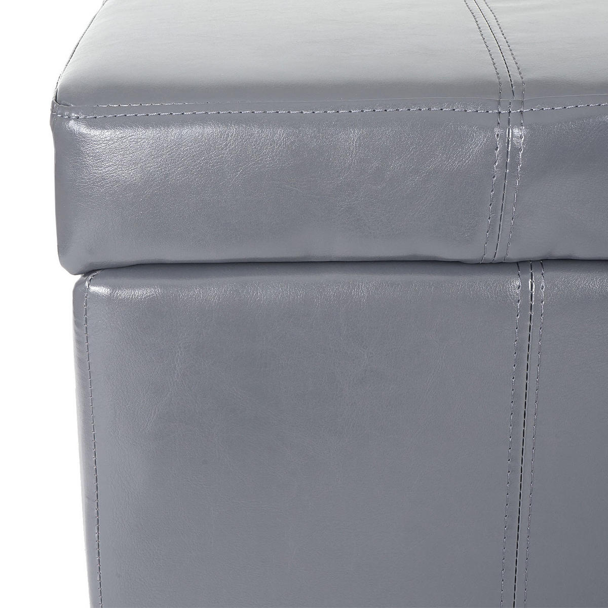 AUFBEWAHRUNGS-TRUHE Grau - Grau, Leder (112/45/45cm) - MCW