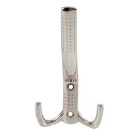 DOPPEL GARDEROBENHAKEN 7.58 / 1.69 / 14.28 cm - Nickelfarben, Metall (1.69/14/7.58cm) - Intirilife
