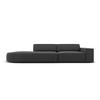 LINKES-SOFA Jodie aus Samt grau 3 Sitzplätze - Grau, Textil (262/70/102cm) - Micadoni