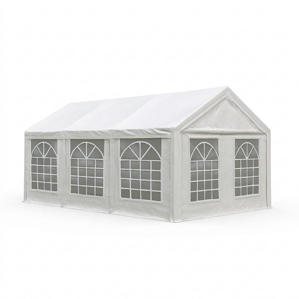 DACHPLANE Livingston - Zeltabdeckung für 4x8 Meter, PVC weiss 480g/m². BxTxH: 800x400x310 cm - Weiß, Kunststoff (800/0.3/400cm) - TPFGarden