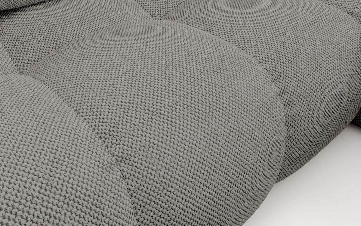 ECKSOFA L Form Hosio Grau 286/177/88 cm Rechts mit Schlaffunktion - Schwarz/Grau, Kunststoff/Textil (286/177cm) - AX Living