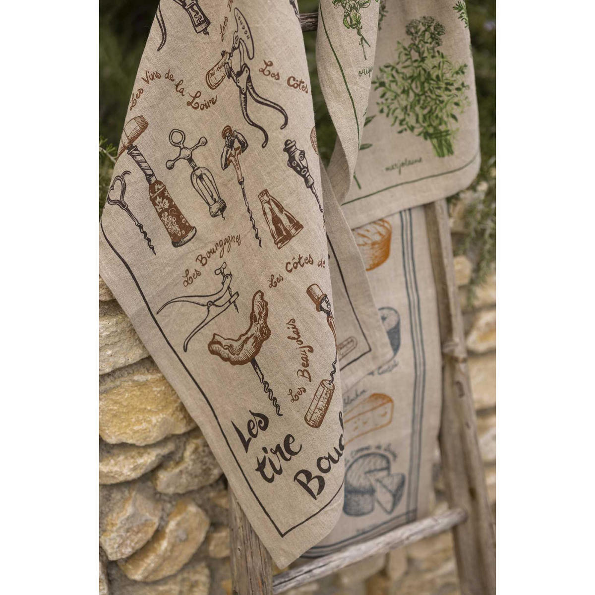 LEINEN-GESCHIRRTUCH Les herbes natur 45 x 70 cm - Naturfarben, Textil (45/70cm) - Winkler