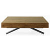 COUCHTISCH Cavetta X höhenverstellbar ausziehbar, Lefkas Eiche 120-200/80/27-76 cm - Alteiche/Schwarz, Holzwerkstoff/Metall (80/120/76cm) - WFL GROUP