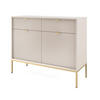 KOMMODE Nova Kaschmir / Gold 104 / 39 / 83cm - Kaschmir/Goldfarben, Holz/Holzwerkstoff (104/83/39cm) - Feldmann-Wohnen