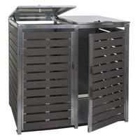 MÜLLTONNENVERKLEIDUNG 2ER Anthrazit - Anthrazit, Metall (134/119/84cm) - MCW