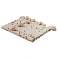 DECKE Beige Bhiwani 130/180 cm - Beige, Naturmaterialen/Textil (130/180cm) - Beliani