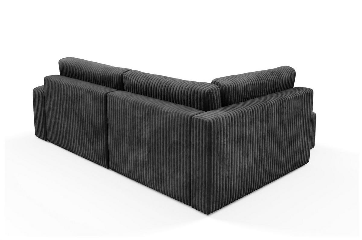ECKSOFA Natalia Xl - Schwarz, Holzwerkstoff/Textil (182/245cm) - Fun Möbel