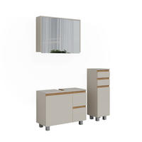 KOUPELNOVÝ NÁBYTEK J-Shape Kašmír/Řemeselné - kašmírová, kompozitní dřevo (80/60.8/33cm) - Vicco