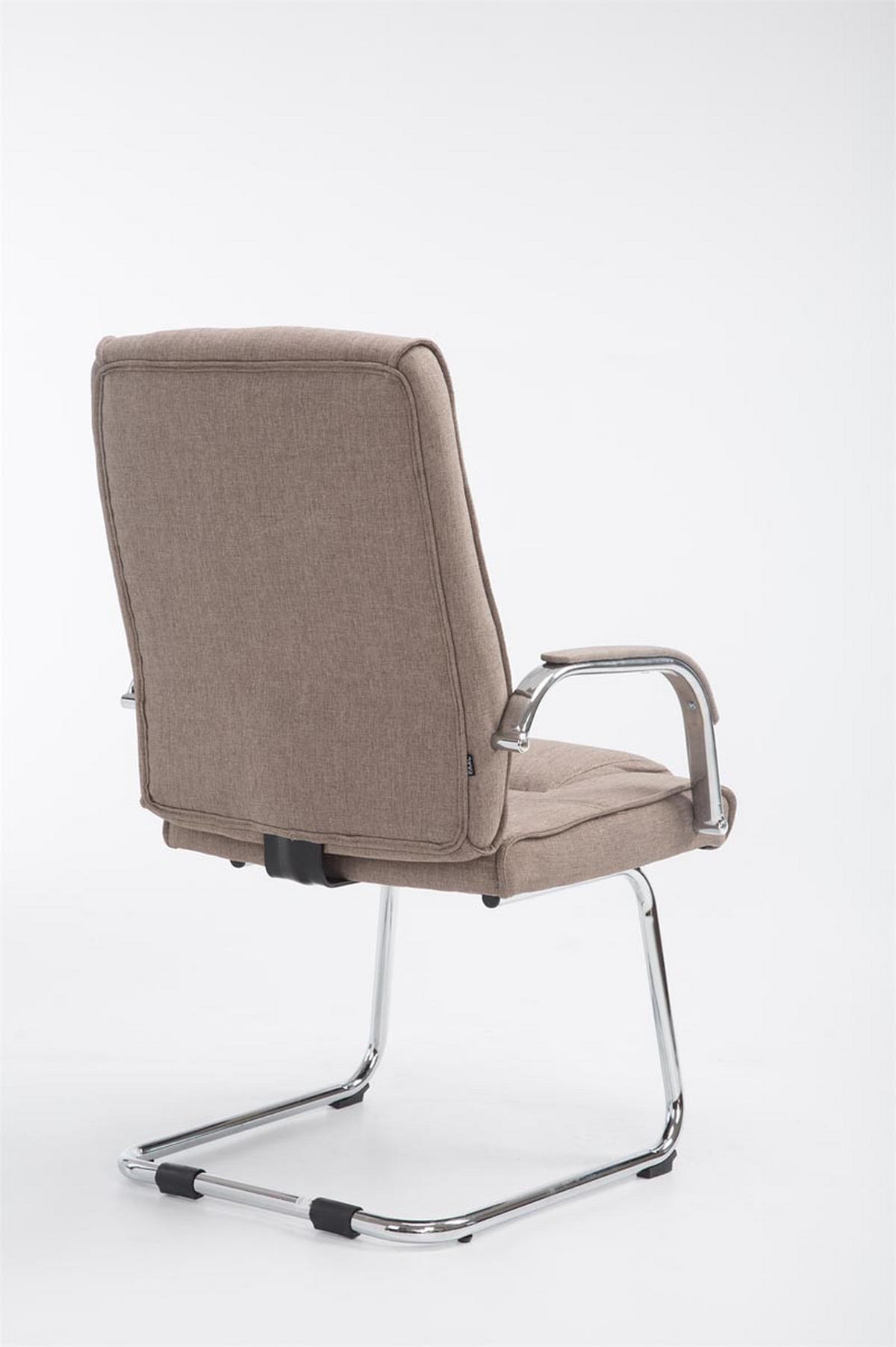 BESUCHERSTUHL Delhi Stoff Taupe Konferenzstuhl Bürostuhl - Taupe, Textil (60/104/67cm) - DELUKE