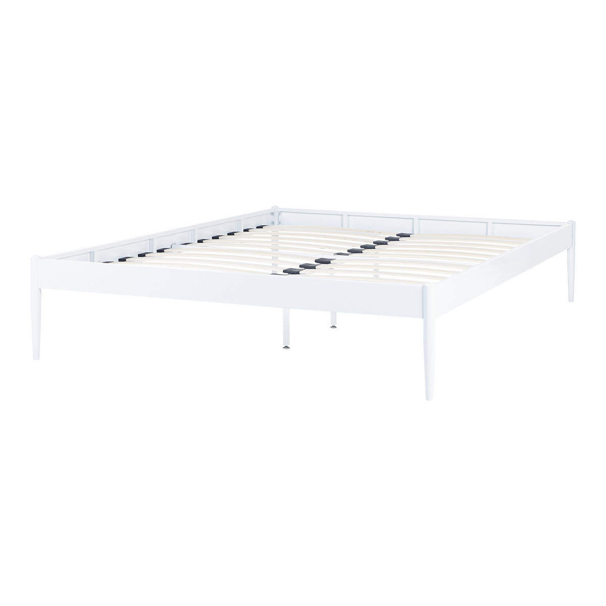 BETT mit Lattenrost 160x200 cm Weiß Vaurs - Weiß, Metall (160/200cm) - Beliani