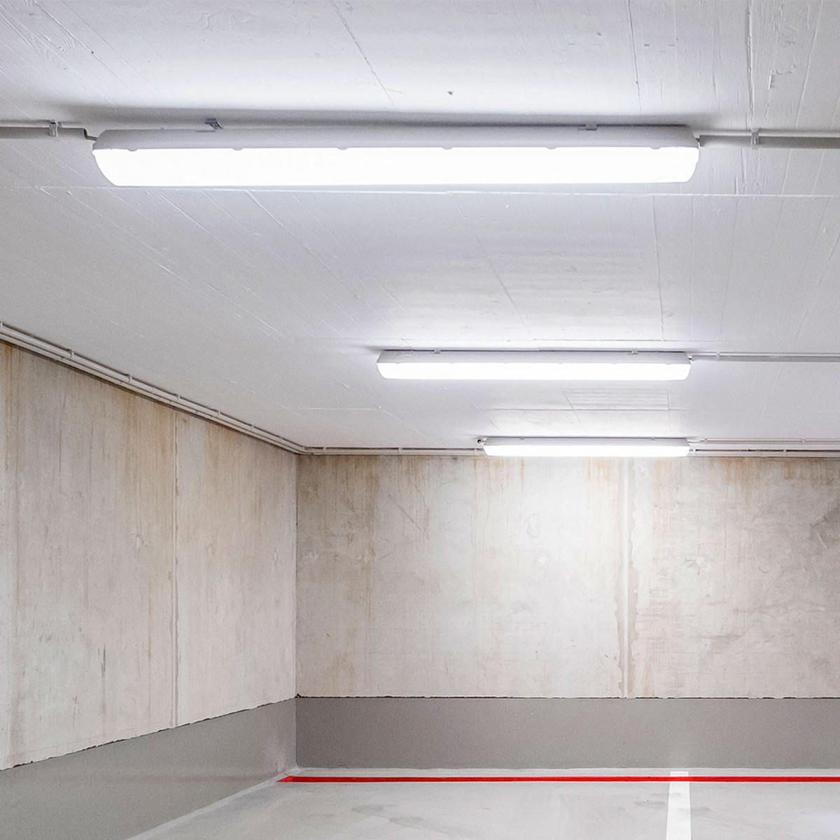 LED DECKENLEUCHTE Kunststoff Weiß 3er Set - Weiß, Kunststoff (150/6.5/5.8cm)