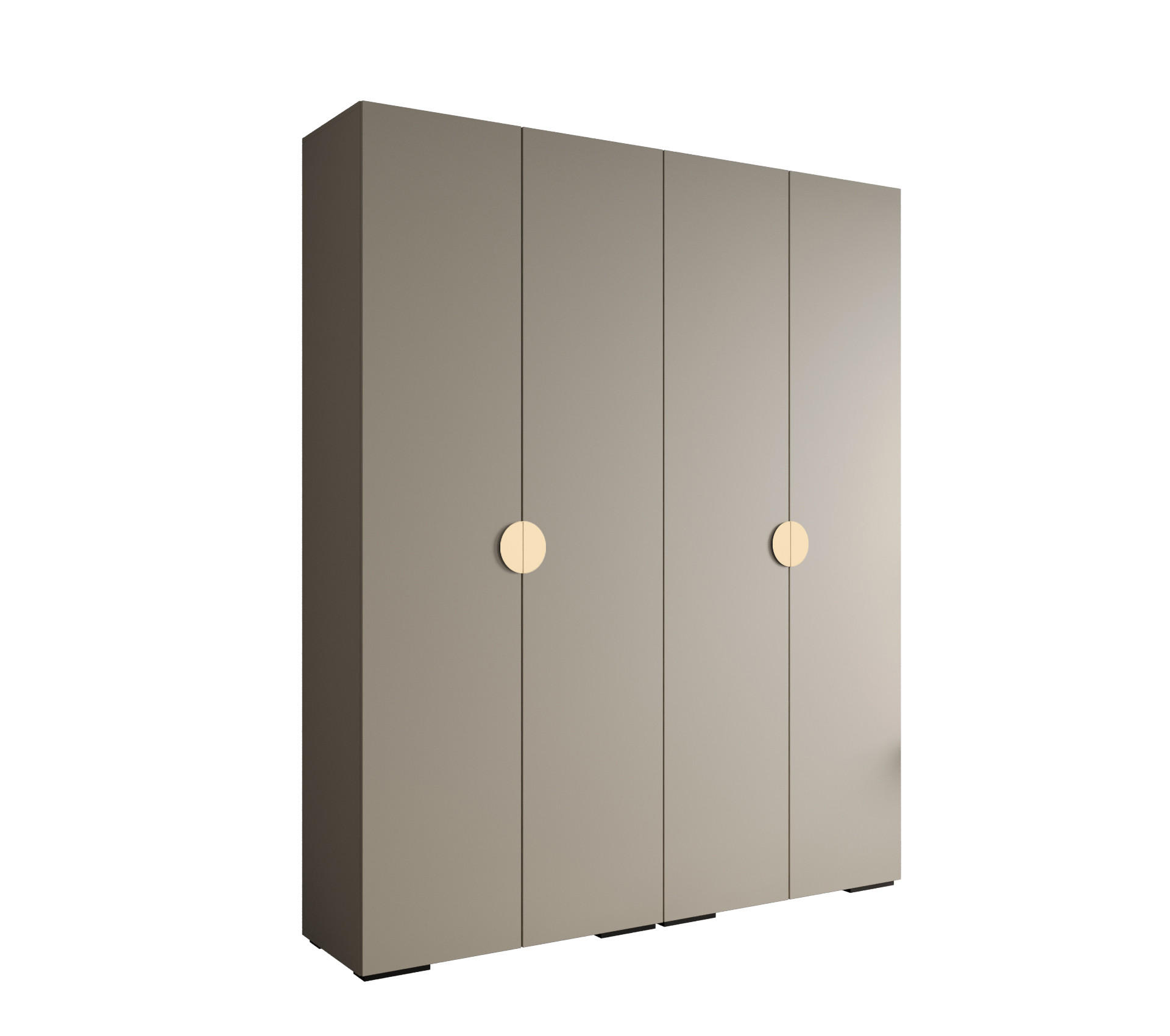 DREHTÜRENSCHRANK 236.7/200/47 4-türig - Kaschmir/Goldfarben, Holz/Metall (200/236.7/47cm) - Abiks Möbel