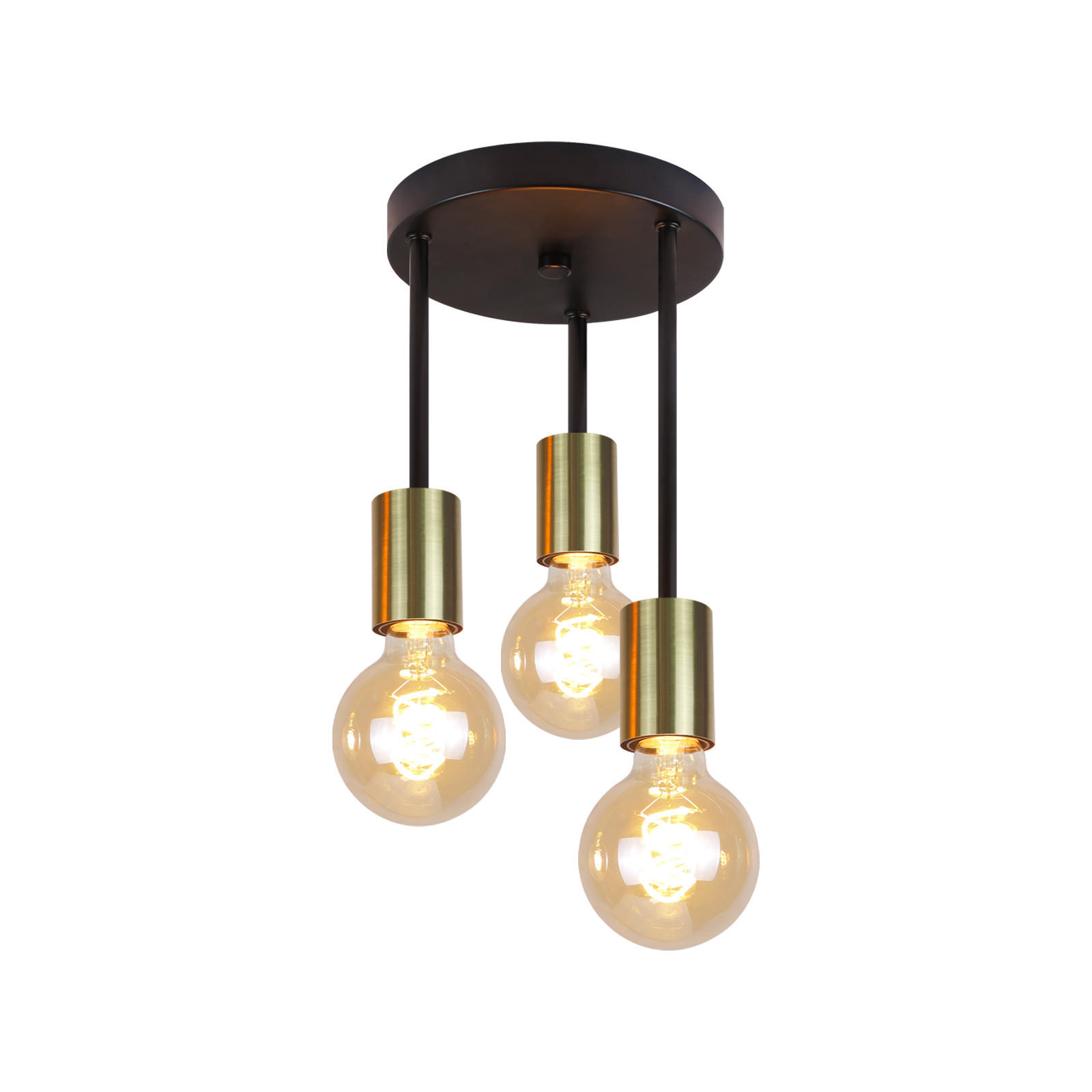 DECKENLEUCHTE Marlene 3-flammig 18/4/21 cm - Goldfarben, Metall (18/4/21cm) - Nettlife