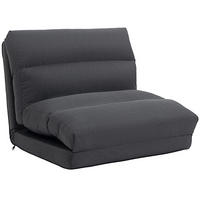 SITZSACK DE-06555 Mit Bettfunktion, neigbare Lehne, klappbar, bis 120 kg Dunkelgrau - Dunkelgrau, Textil/Metall (72/56/70cm) - ComfortXL